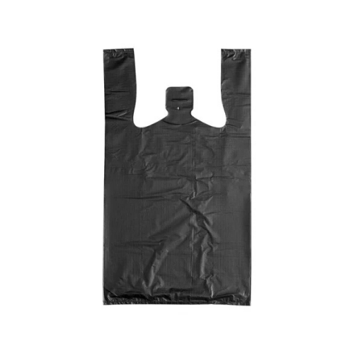 T-SHIRT BAG 8X4X15 BLACK 12MIC 1500CT