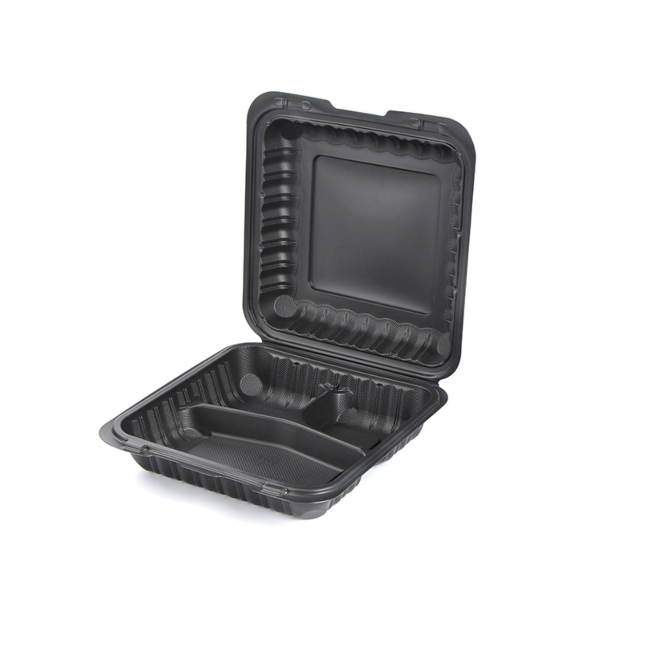 BLACK HINGED MIN CONT 9X9X3 1C 150CT