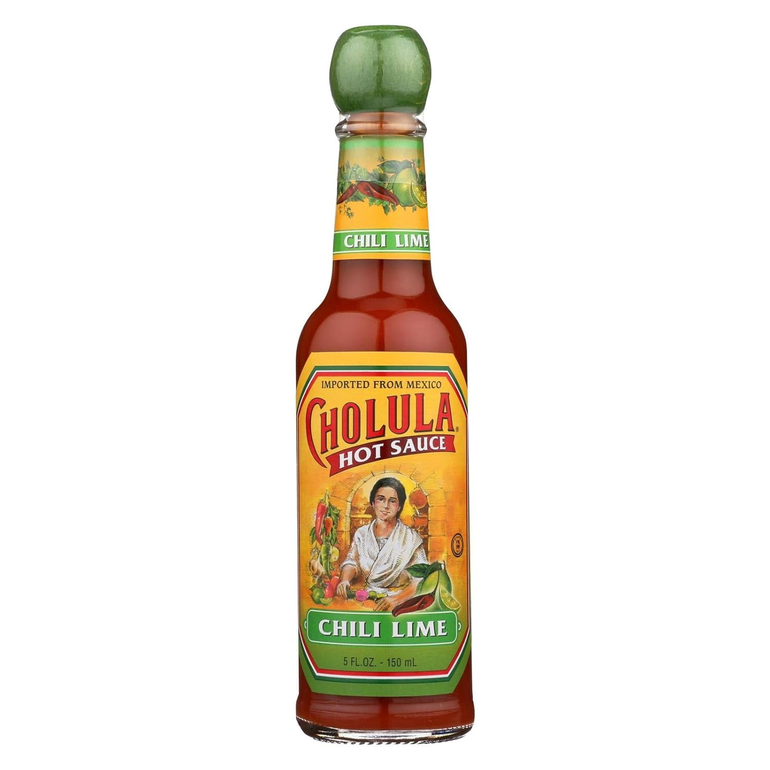 CHOLULA HOT SAUCE LIME 12/5OZ