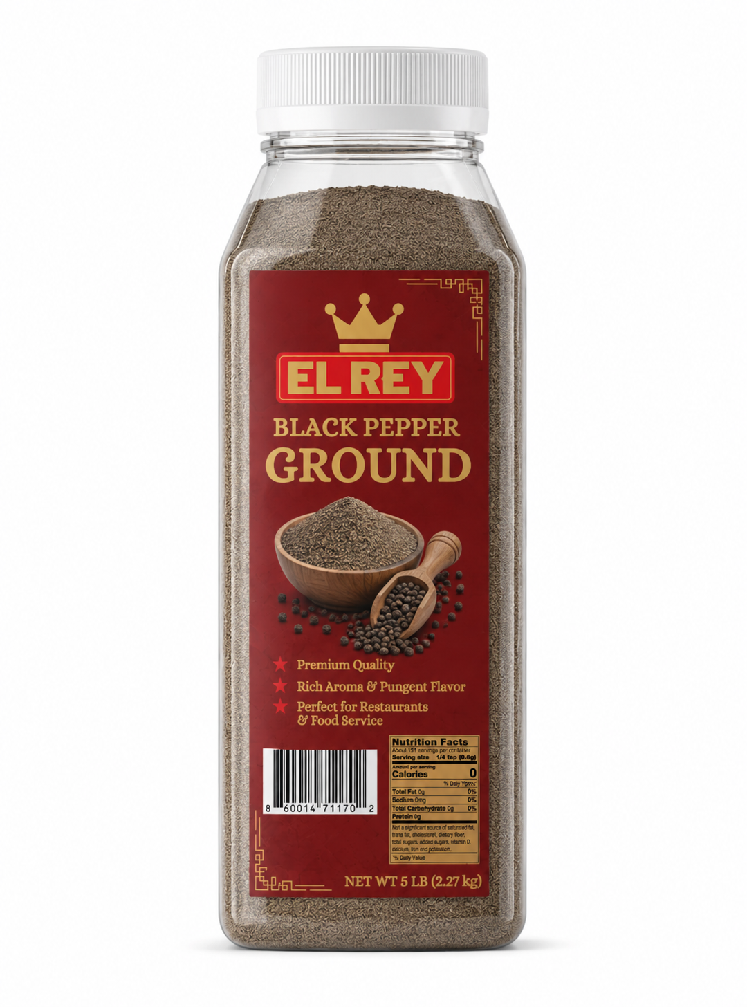BLACK PEPPER GROUND 5LBS