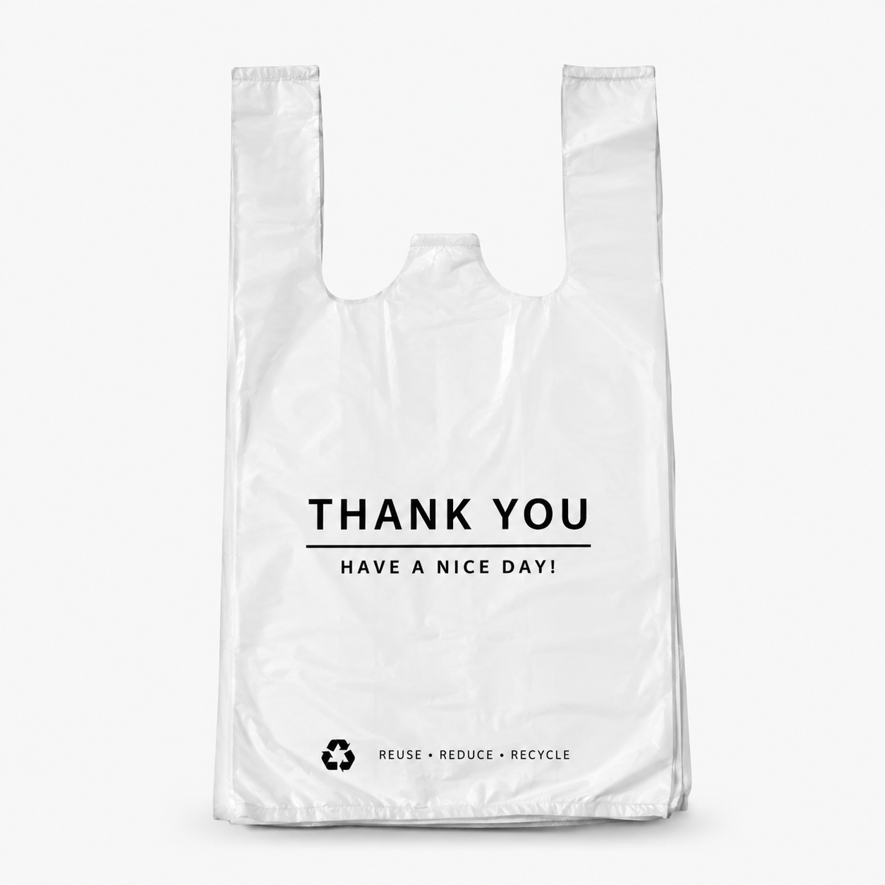 PLASTIC T-SHIRT BAG WITH LOGO